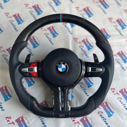 BMW Carbon Fibre Steering Wheel RED M buttons