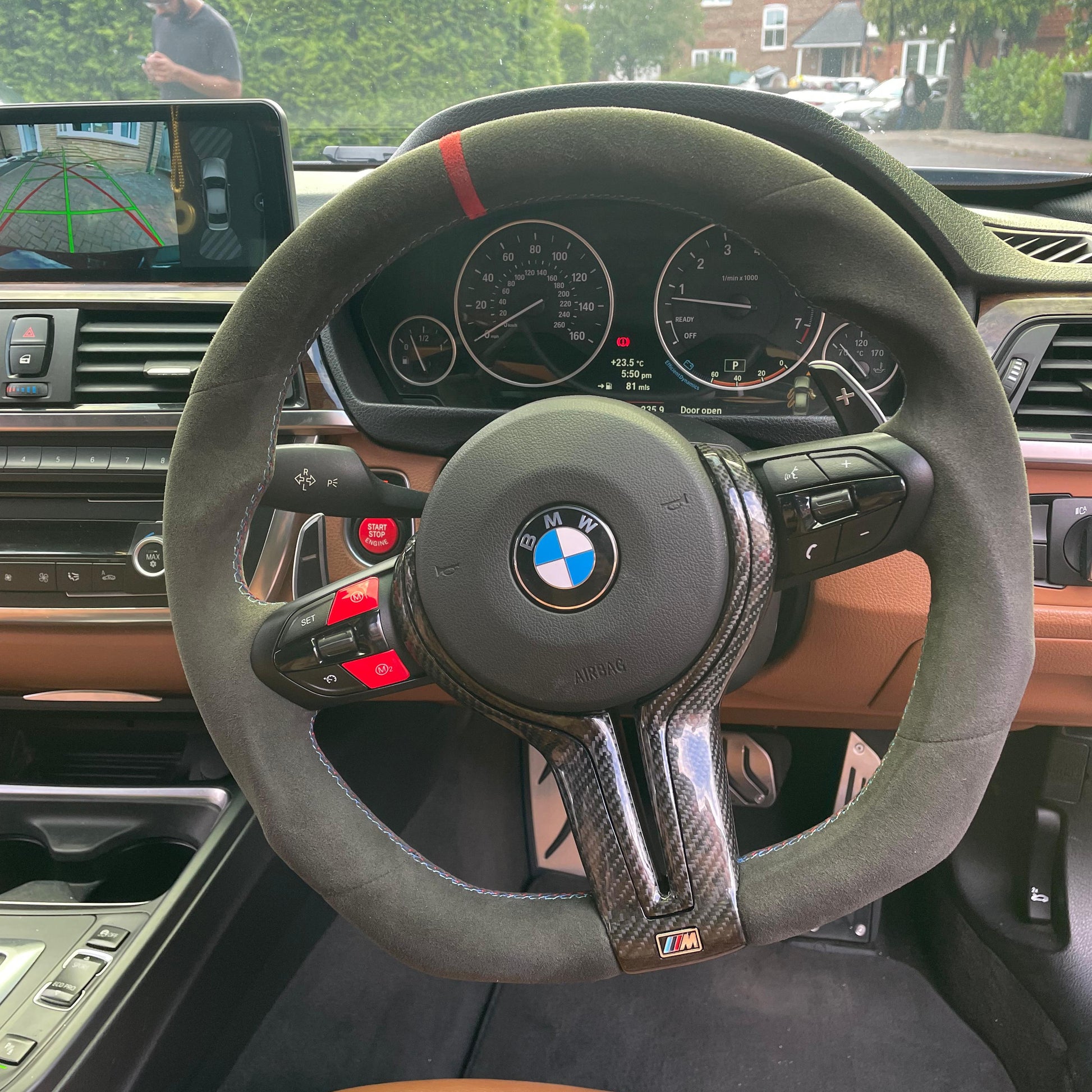 BMW F30 Alcantara Flatbottom Carbon Steering Wheel