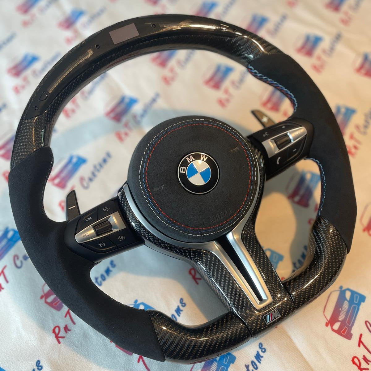 BMW F80 Carbon Fibre LED Steering Wheel