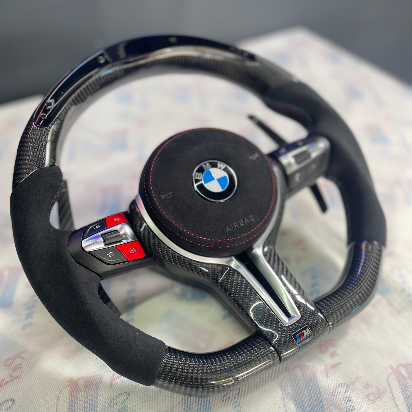 BMW Flatbottom LED Steering Wheel
