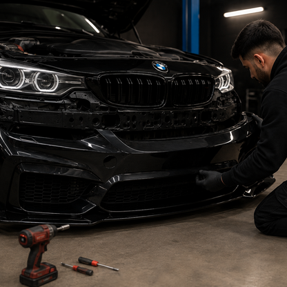 BMW Front Splitter body kit install