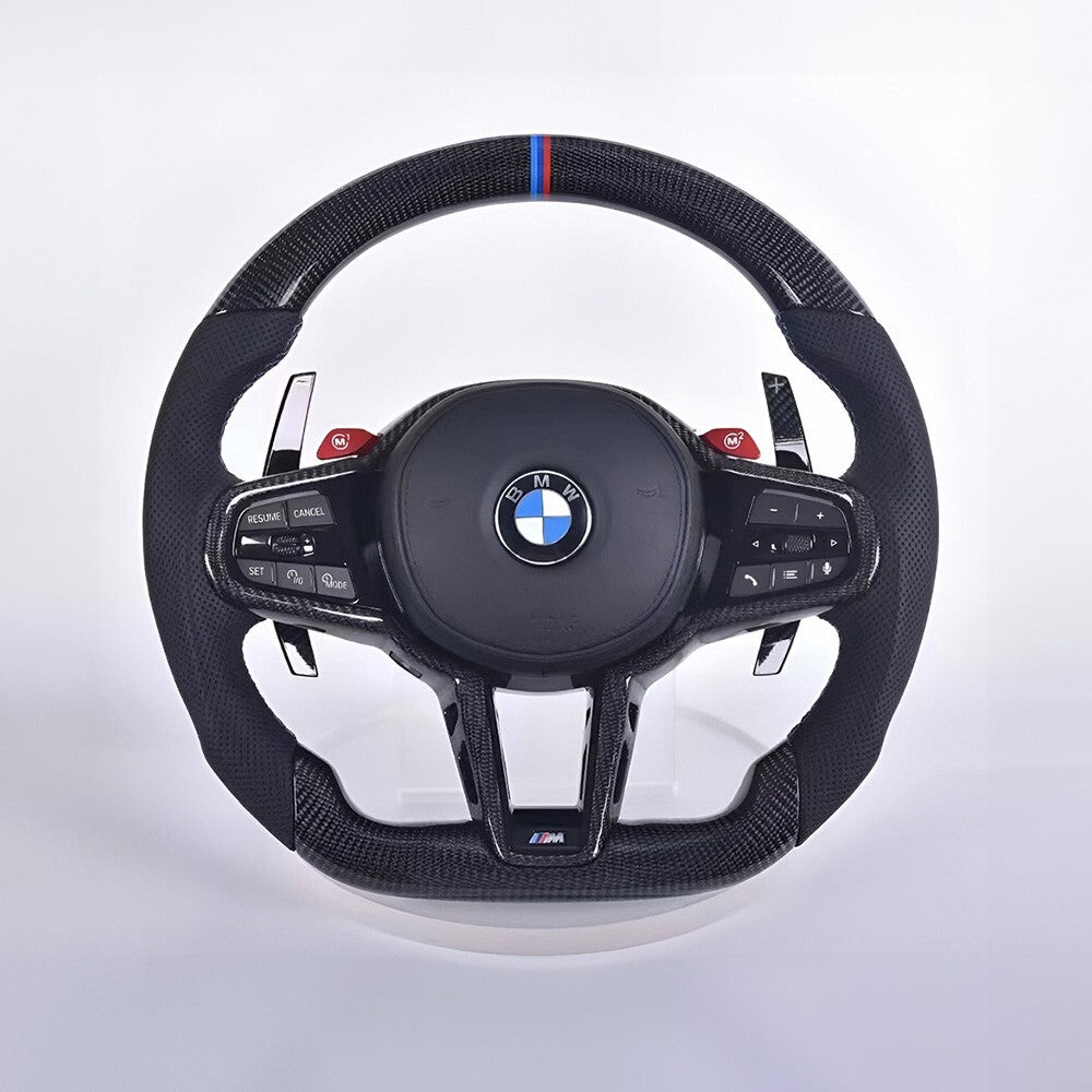 BMW G Series LCI Carbon Fibre Flatbottom Steering Wheel