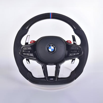BMW G Series LCI Carbon Fibre Flatbottom Steering Wheel