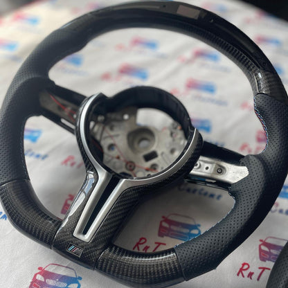 BMW Gloss Carbon LED Steering Wheel leather