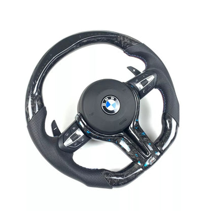 BMW LED Blue Forged Carbon Custom Steering Wheel
