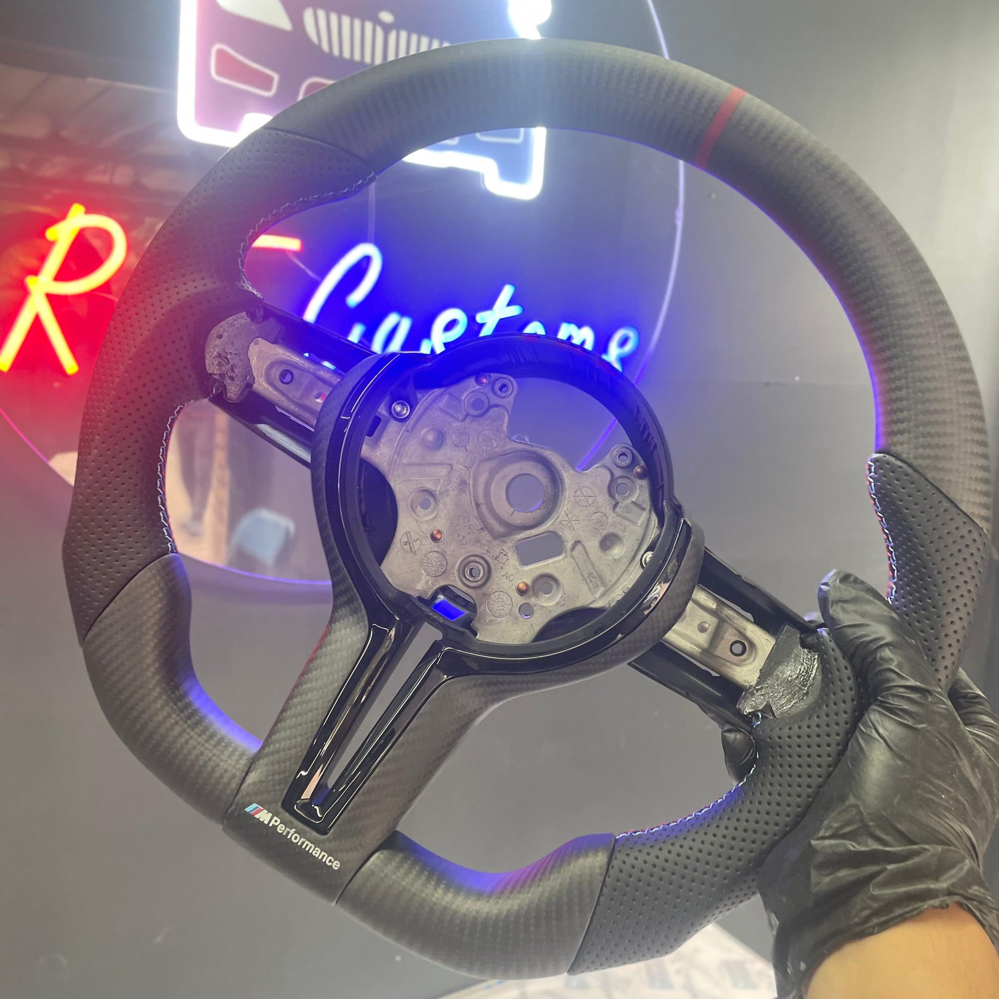 BMW Matte Carbon Steering Wheel Perforated Leather