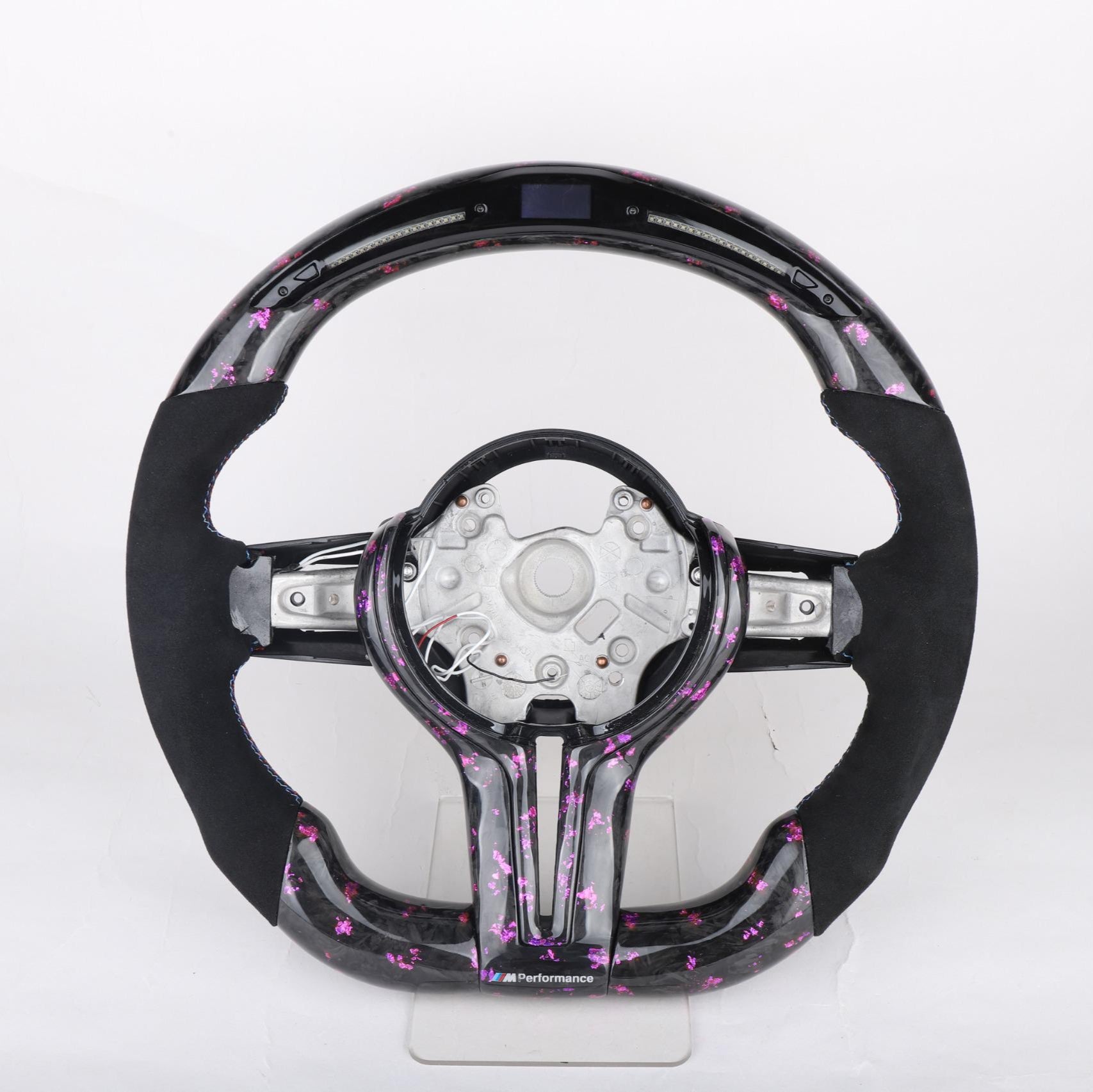 BMW Purple Forged Carbon Fibre LED Steering Wheel