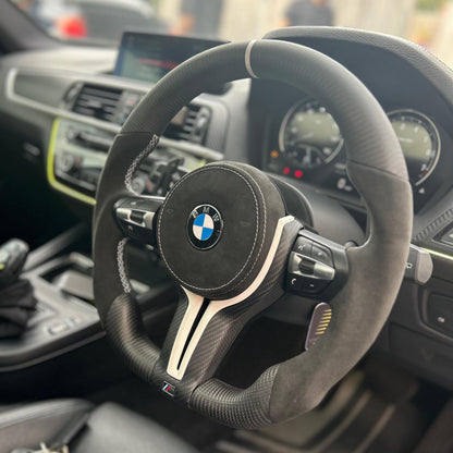 BMW m140i flatbottom carbon steering wheel