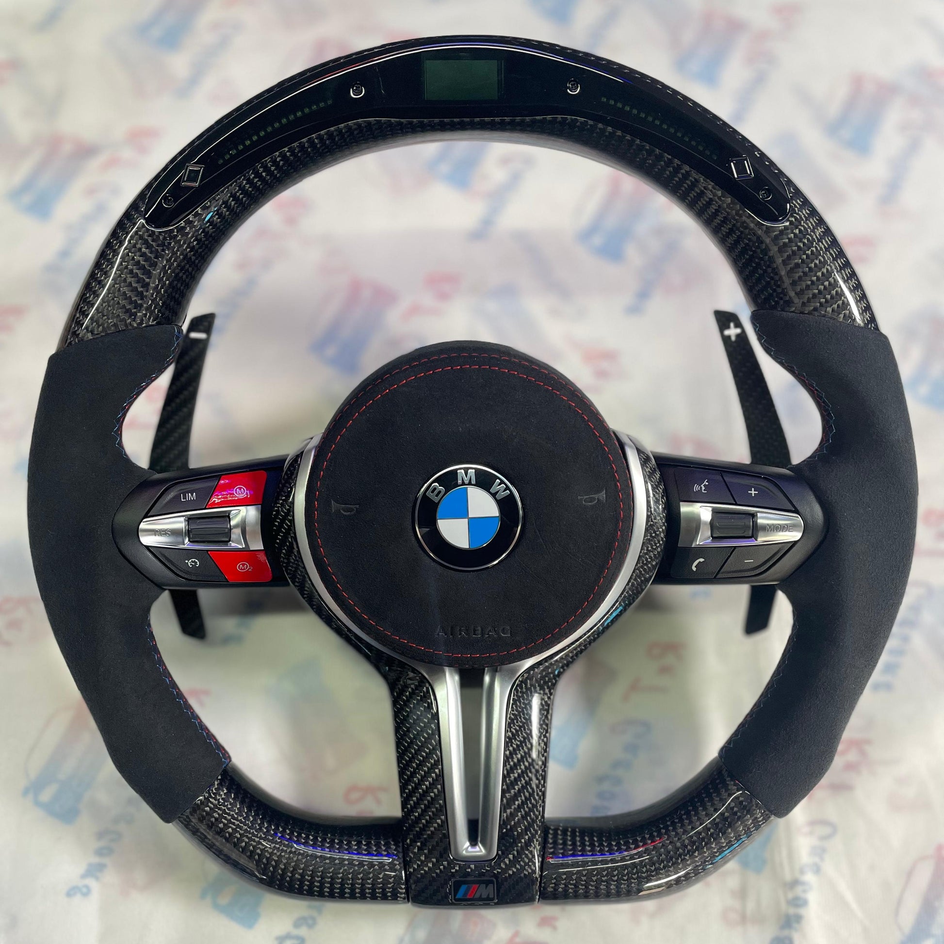 LED Carbon Fibre Steering Wheel BMW M3