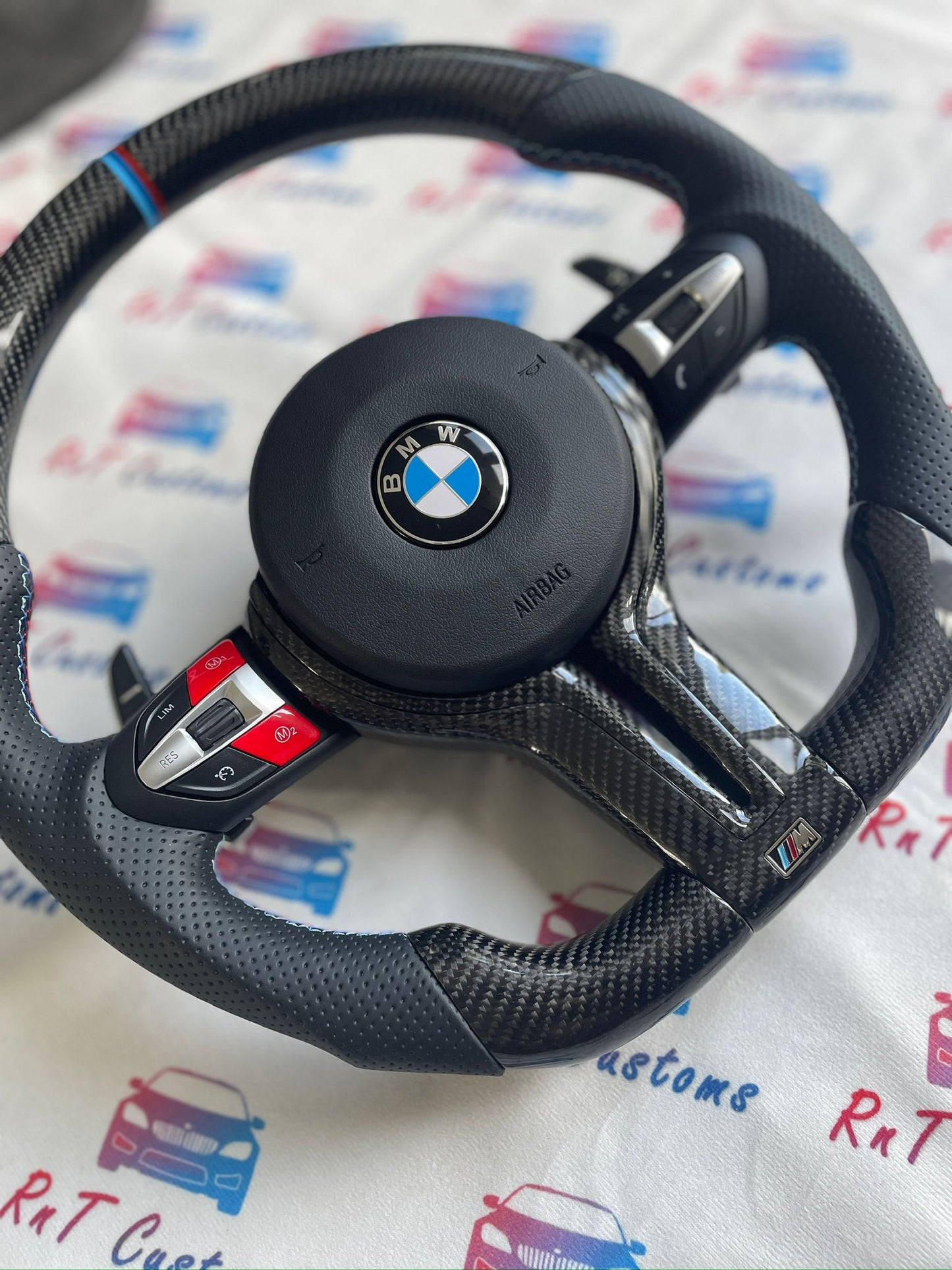 BMW (F Series) Carbon Fibre Steering Wheel Full Set