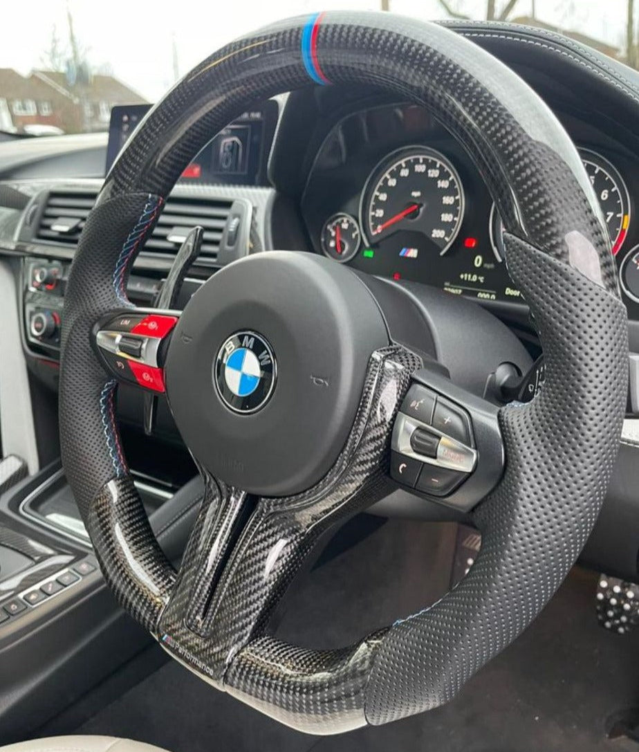 BMW (F Series) Carbon Fibre Steering Wheel Full Set