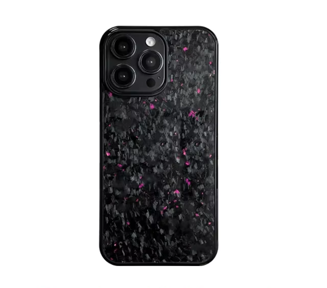 Gloss Carbon & Forged Carbon Fibre Anti-fall Phone Case for iPhone 12 / 13 / 14 / 15 / 16